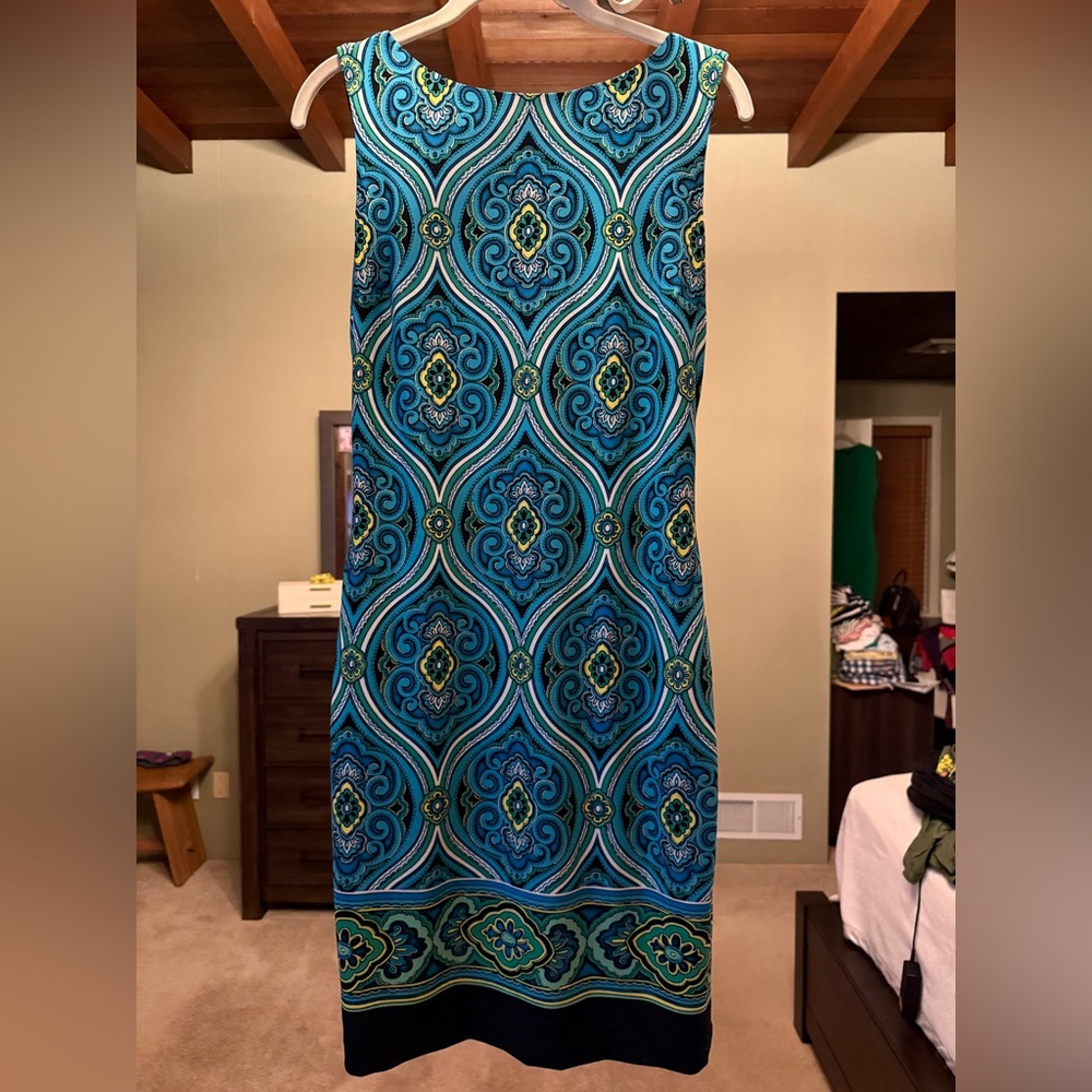 Cache Blue and White Patterned Garment